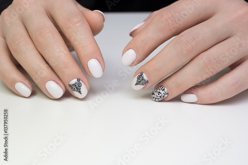 Beautiful woman's hands. Natural nails and manicure. Spa procedure.