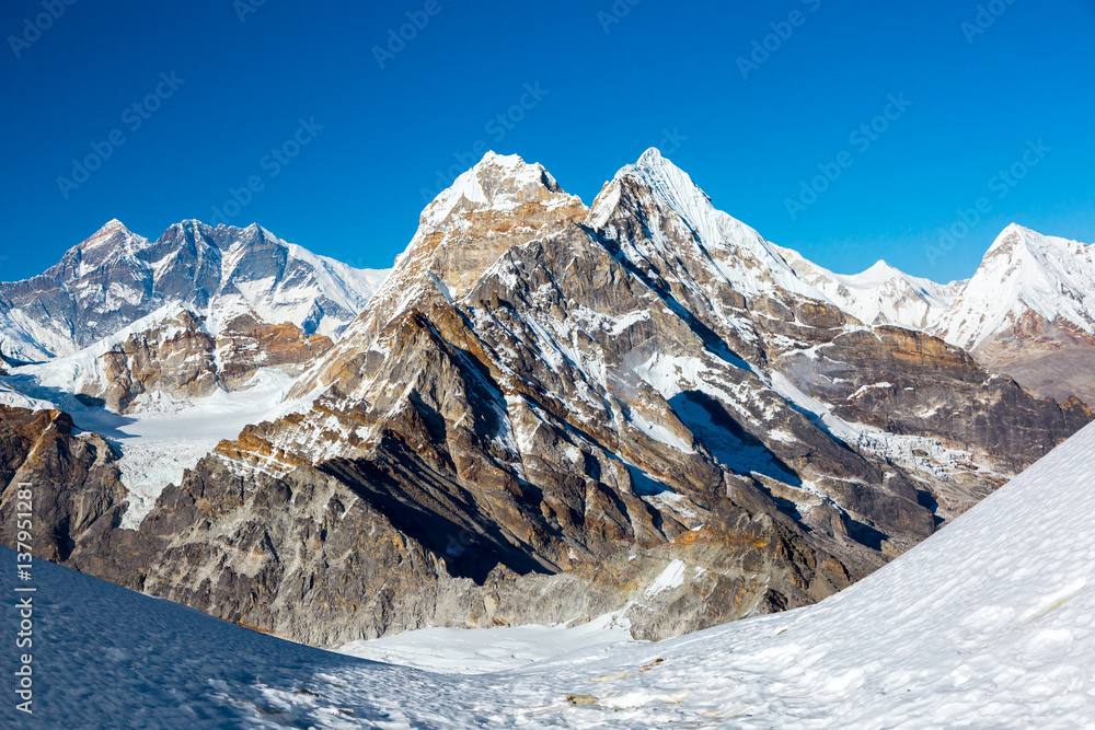 Mountain Scenery of high Peaks in Himalaya