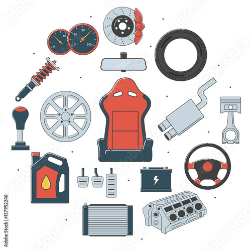 Set of Car Parts