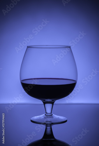Glass with wine