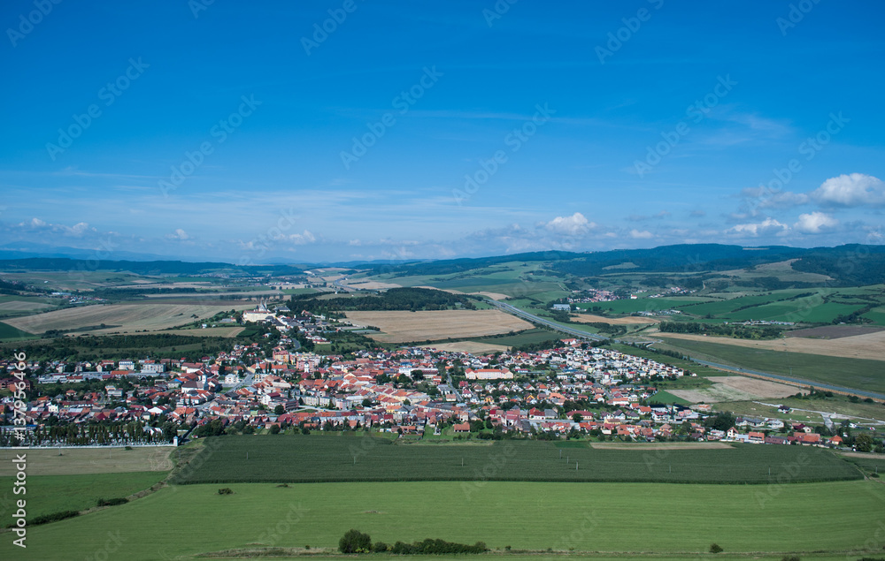The view from the Spis castle in Slovakia The view from the Spis castle in Slovakia