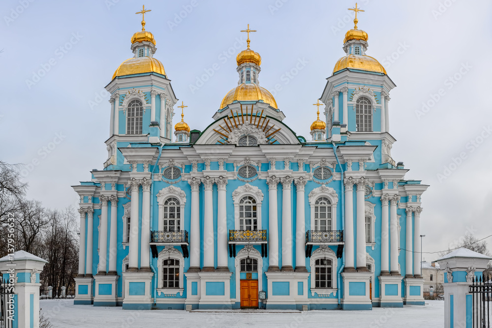 Saint-Nicholas Naval Cathedral in Saint-Petersburg