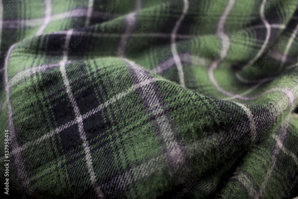 green plaid flannel fabric cloth green plaid flannel fabric cloth