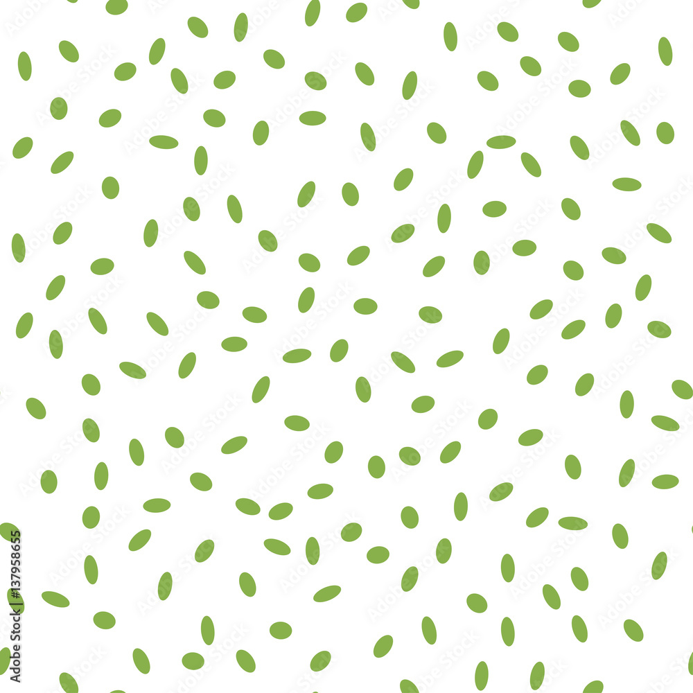 Seamless pattern with small green sprinkling on a white background.