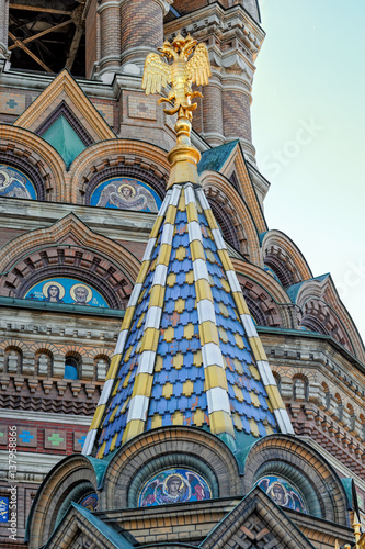 Obraz na plátně Details of church of Our Saviour on Spilled Blood or Resurrection of Christ Spas