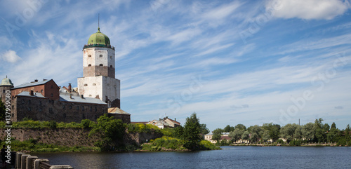 view of the castle in the city of Vyborg