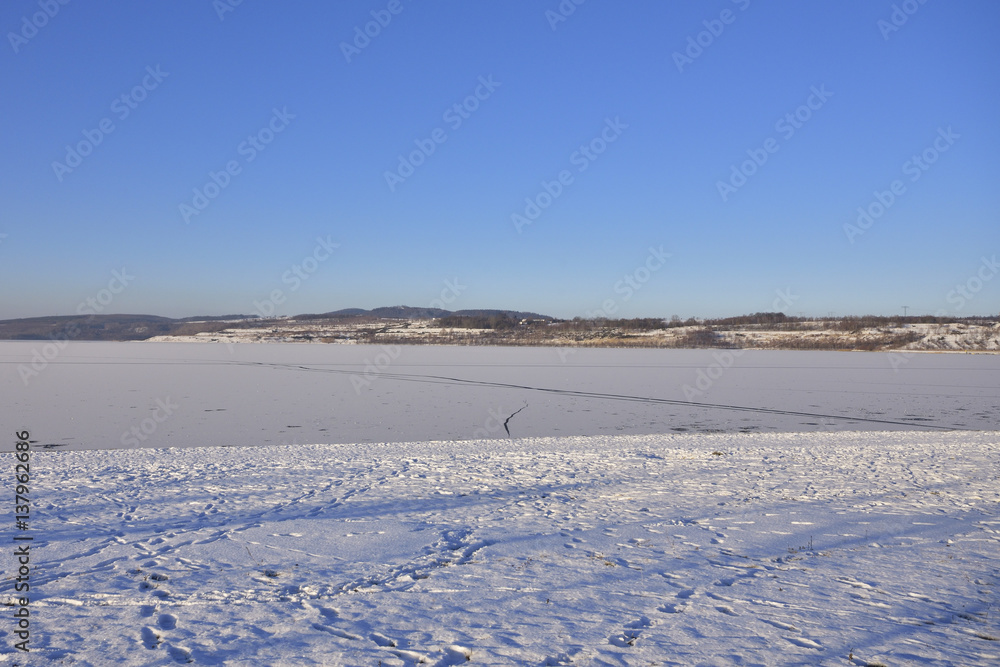 Berzdorfer See im Winter