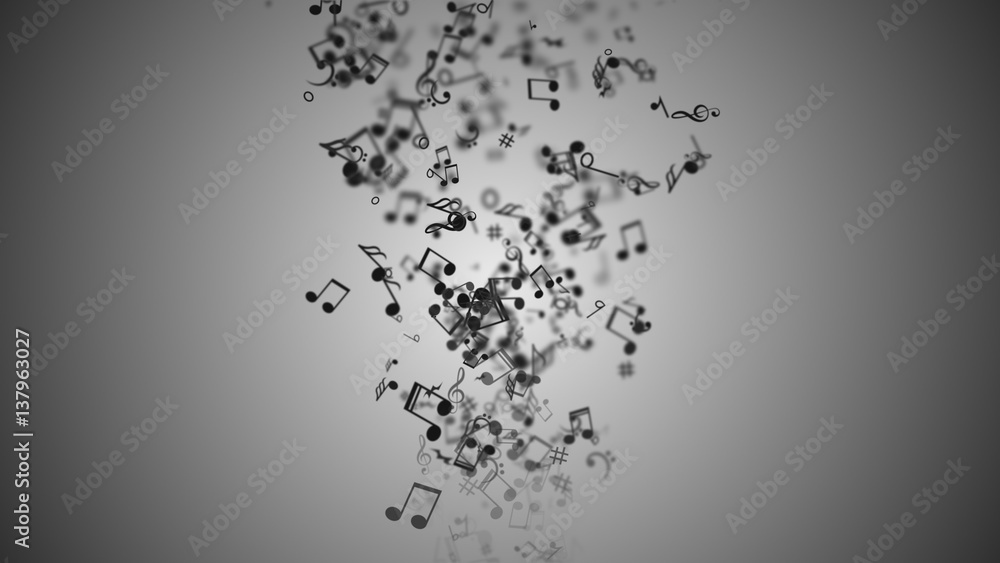 Abstract Background with Colorful Music notes. Abstract Background with Colorful Music notes.