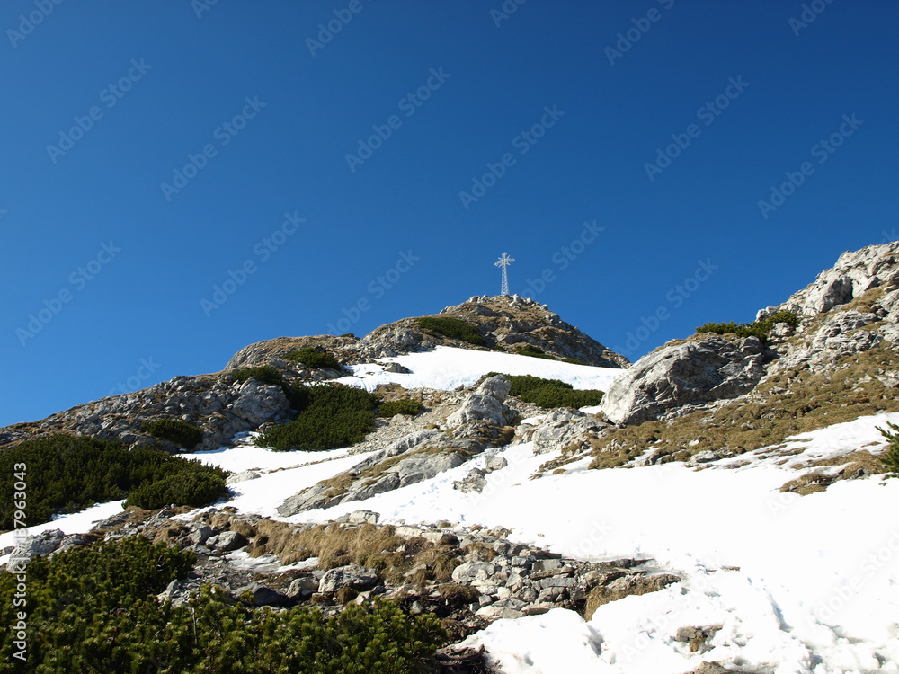 Fototapeta premium Spring in the Tatra Mountains. View of Giewont.