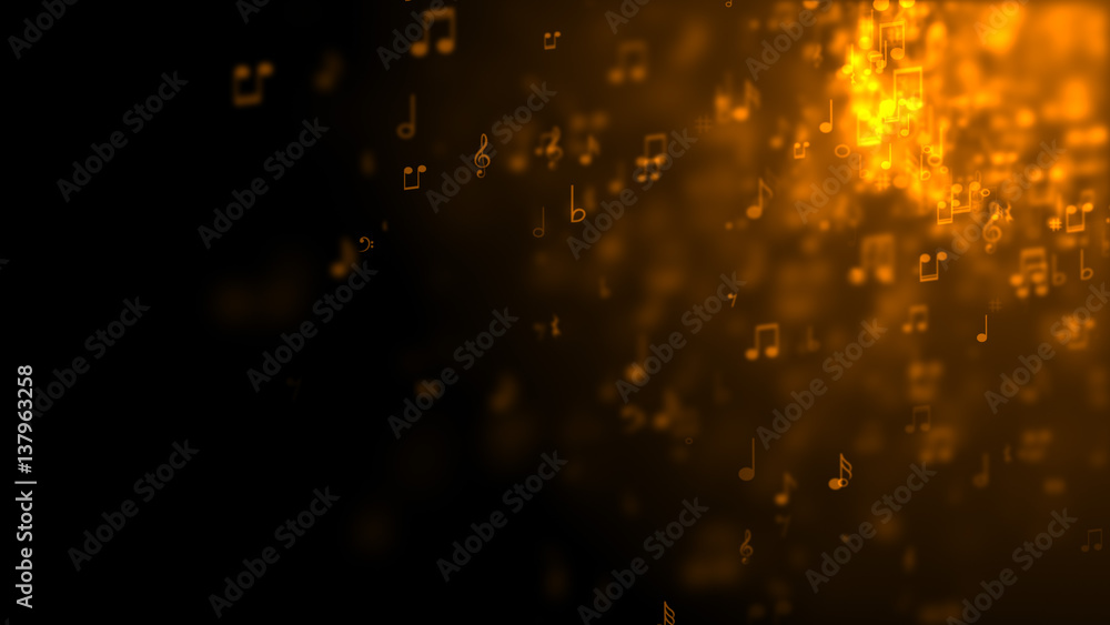 Fototapeta premium Abstract Background with Colorful Music notes.