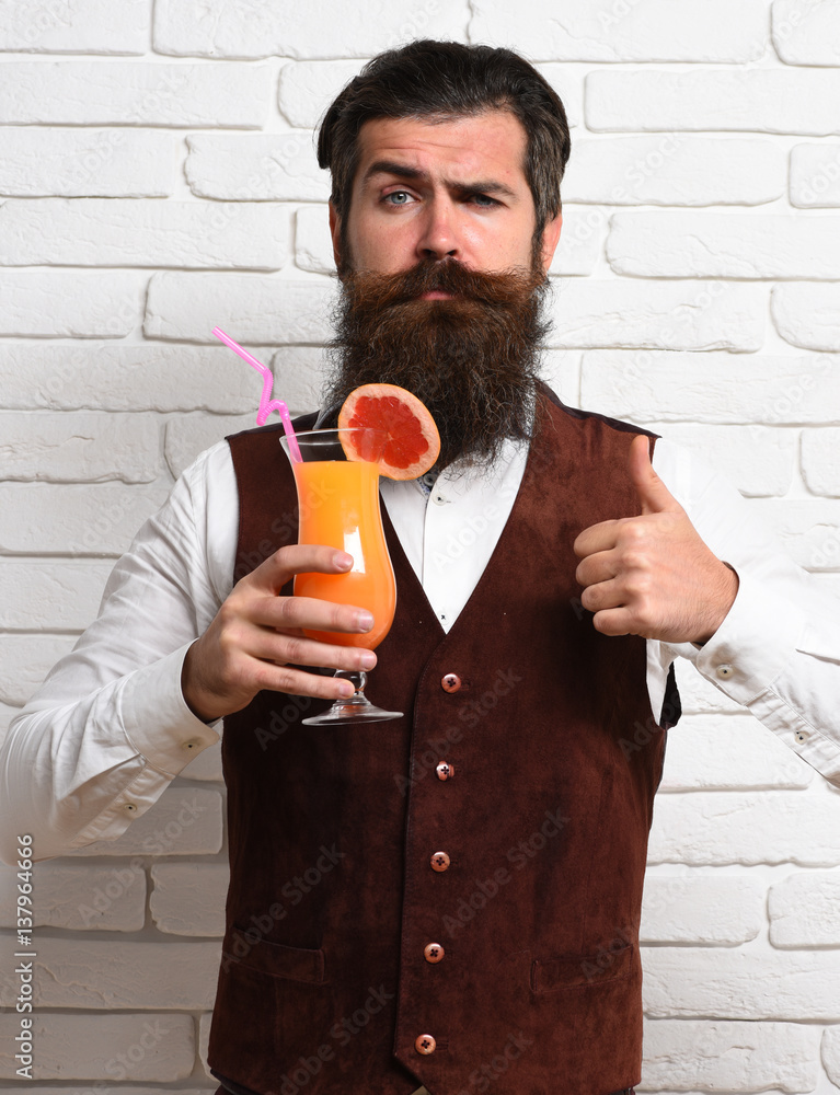 Fototapeta premium serious handsome bearded man