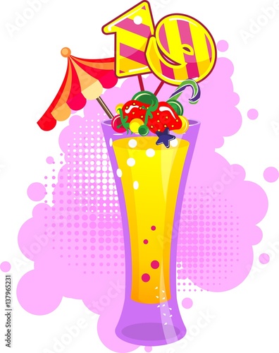 vector festive cocktail