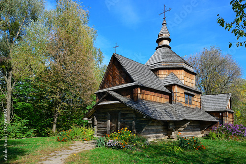 Ancient wooden church in Ukraine.