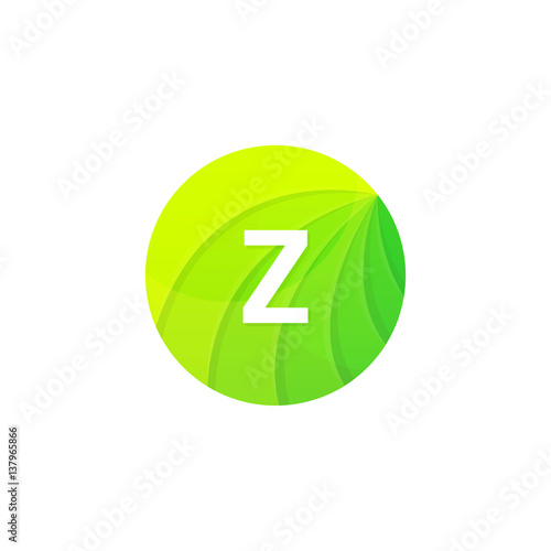 Free Download Abstract green circle ecology symbol. Clean organic icon letter Z logo sign vector design - GFXLoad