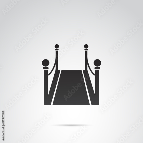 Red carpet vector icon.