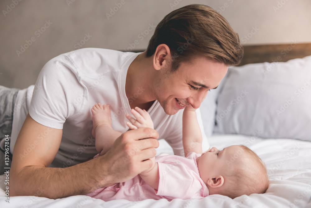 Father and baby Father and baby