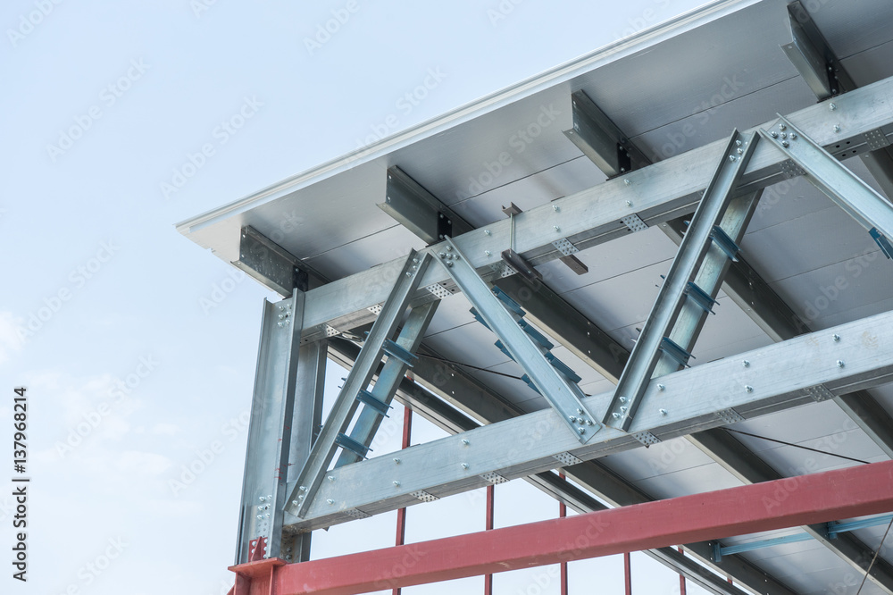Naklejka premium Steel frame structure