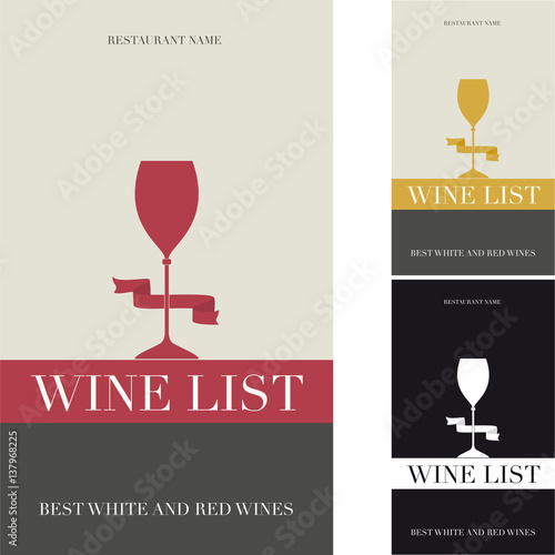 Prima pagina della carta dei vini
