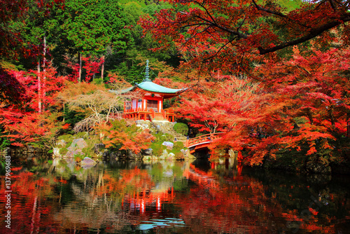 Daigoji with autumn colors, Kyoto photo