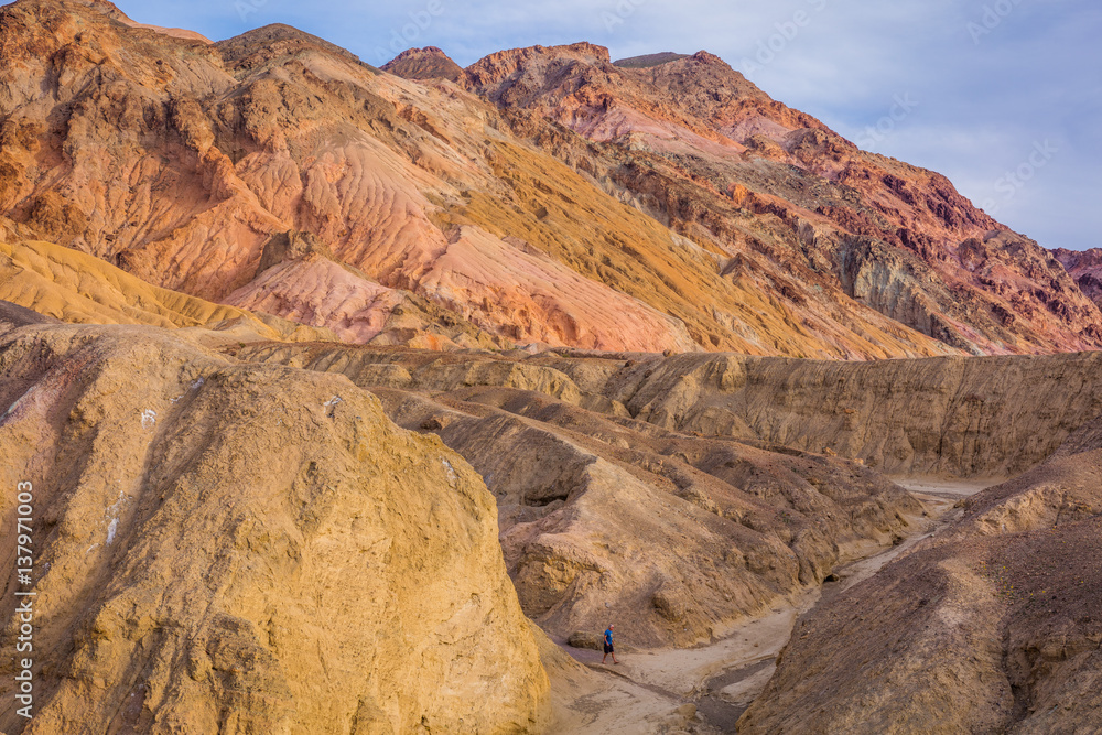 Amazing color of the hills. Artist's palette Death Valley National Park, California.