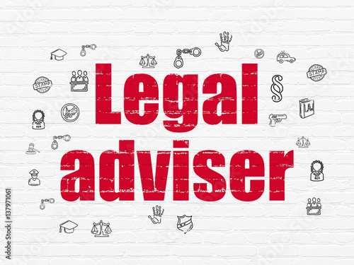 Law concept  Legal Adviser on wall background