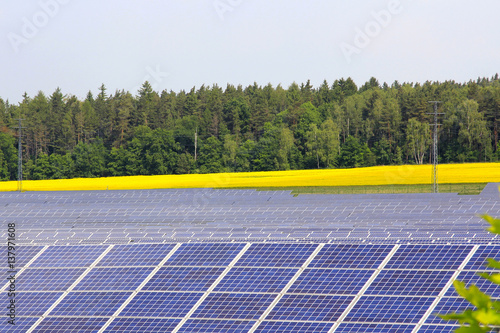 Solar field, solar panels in Austria, Europe