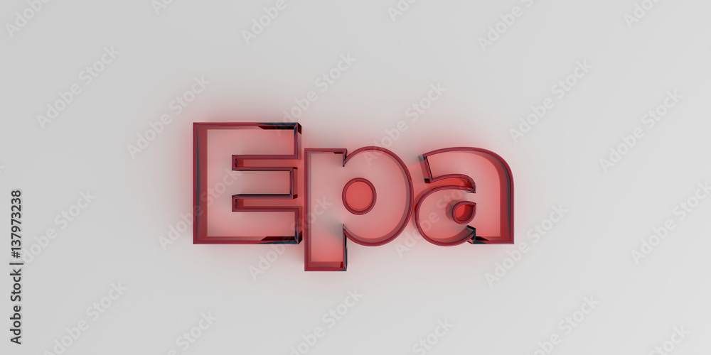 Epa - Red glass text on white background - 3D rendered royalty free stock image. Epa - Red glass text on white background - 3D rendered royalty free stock image.