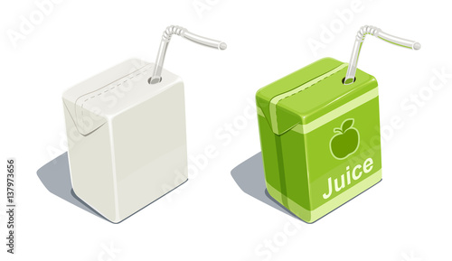 Cardboard pack with tube blank for apple juice