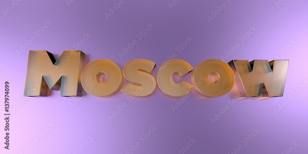 Moscow - colorful glass text on vibrant background - 3D rendered royalty free stock image. Moscow - colorful glass text on vibrant background - 3D rendered royalty free stock image.