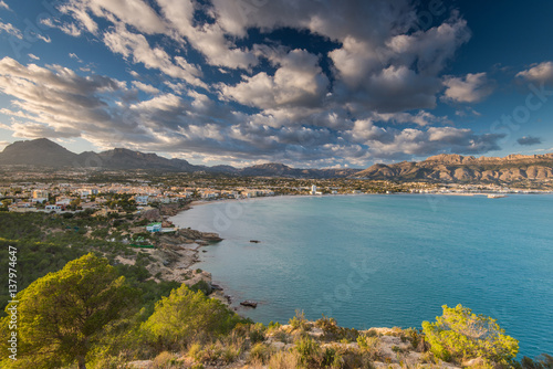 Panoramic view over  Albir in Alicante,Spain photo