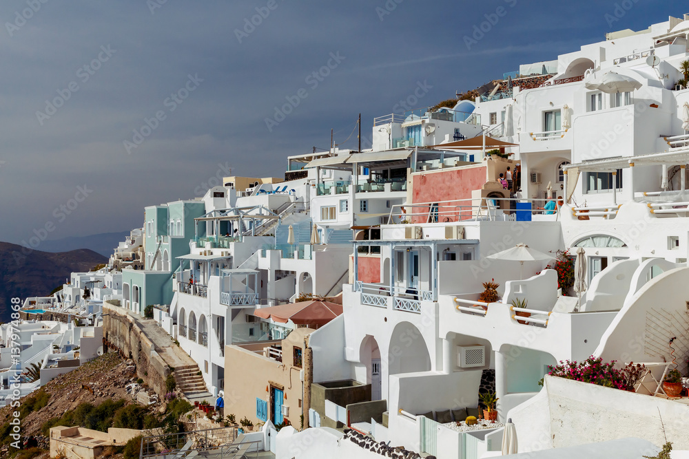 Fototapeta premium Fira. Traditional architecture of Santorini.