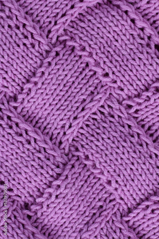 knitted lavender fabric, knitted rectangles