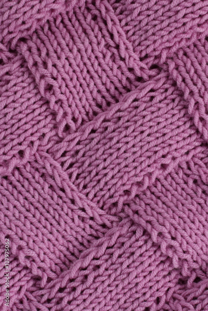 knit fabric, entrelac stitch