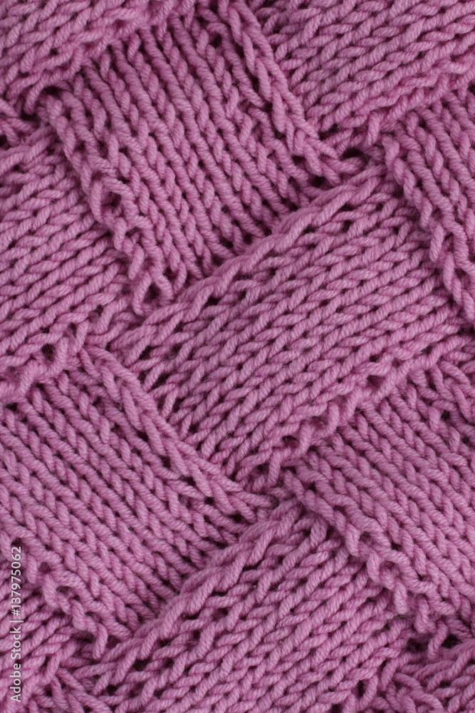 knit fabric, entrelac stitch knit fabric, entrelac stitch