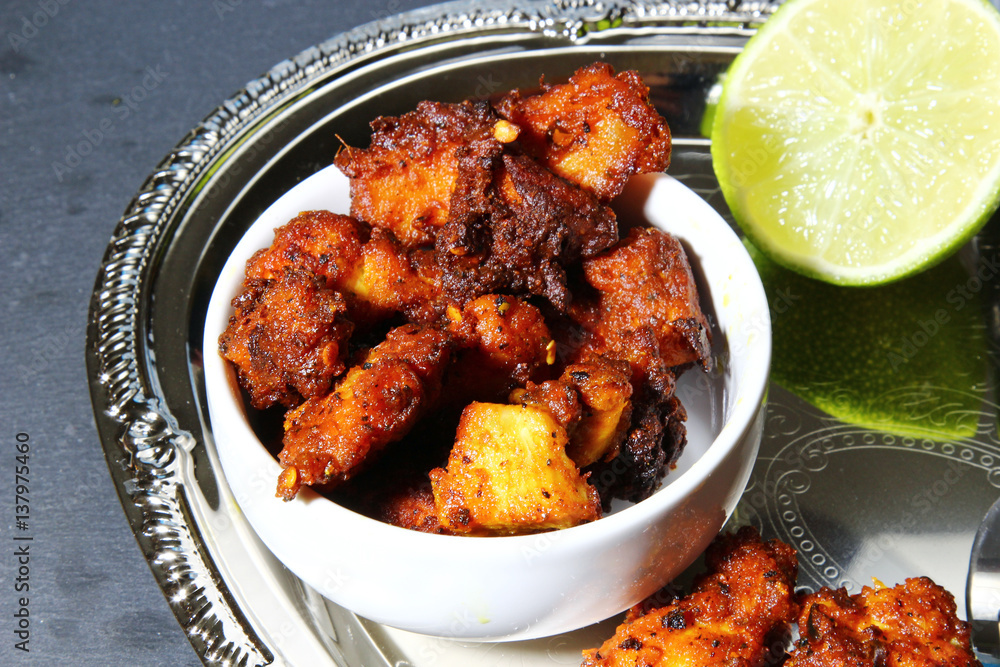 Chicken 65, an Indian chicken appetizer Chicken 65, an Indian chicken appetizer