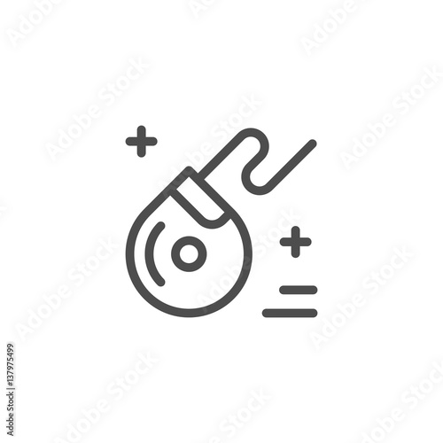 Dental floss line icon