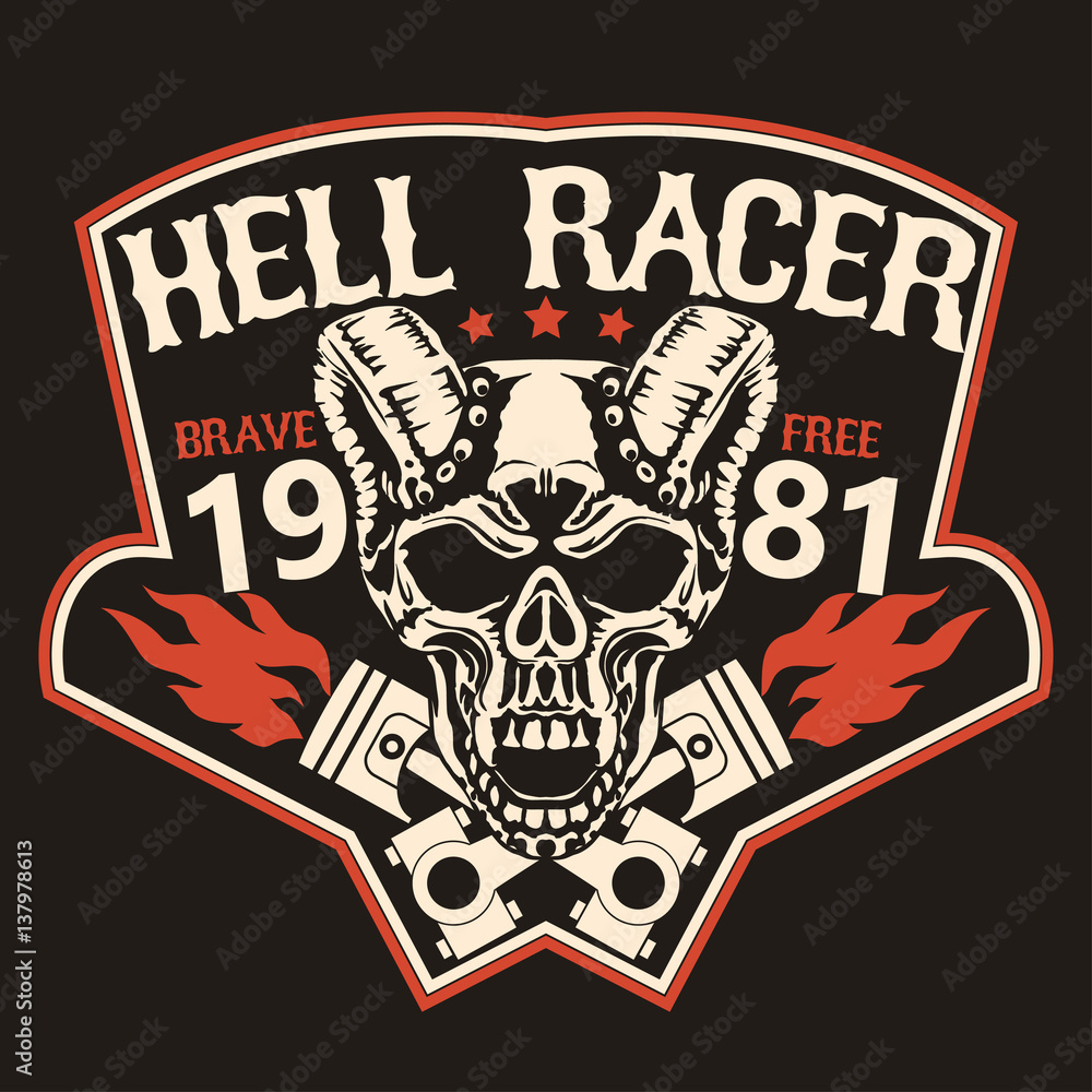 Motorcycle t-shirt graphics