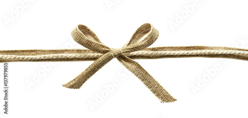 Beige canvas ribbon with ro...