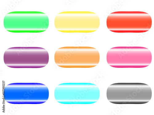 Wallpaper Mural Set of buttons in light colors. Torontodigital.ca