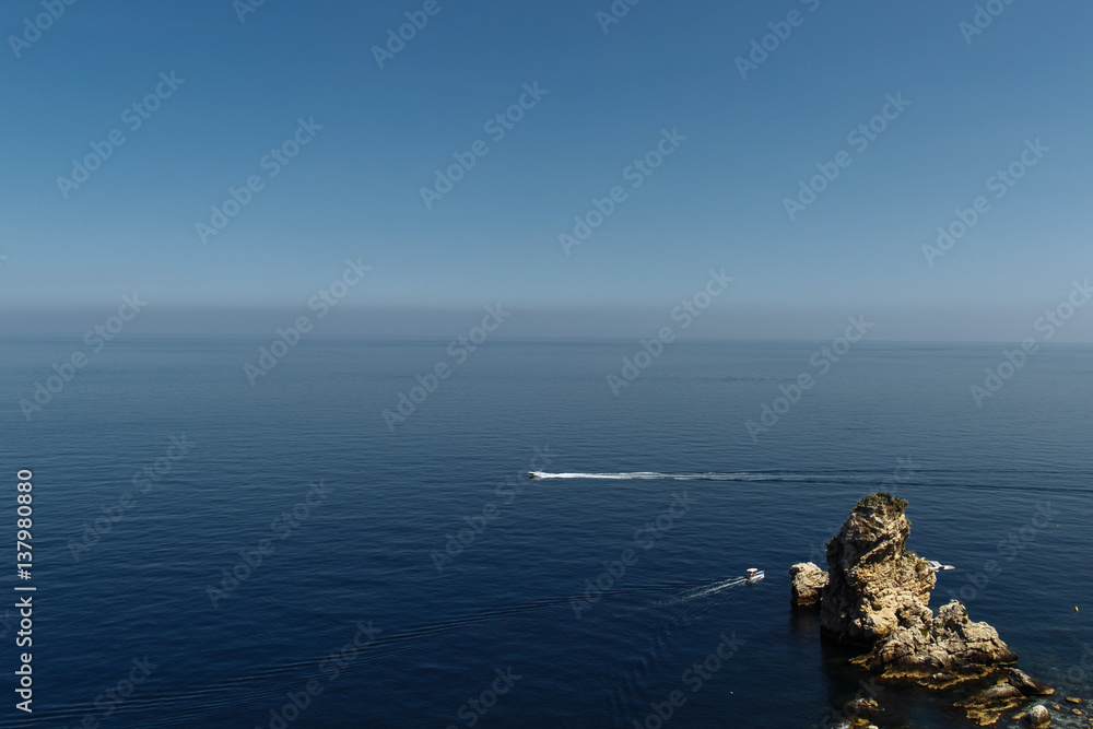 Landscape with hill and Mediterranean sea. Italy Landscape with hill and Mediterranean sea. Italy