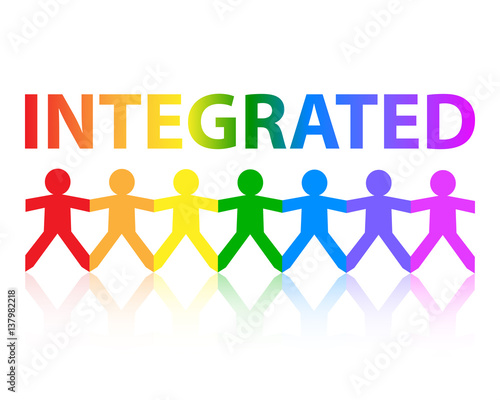 Integrated Paper People Rainbow