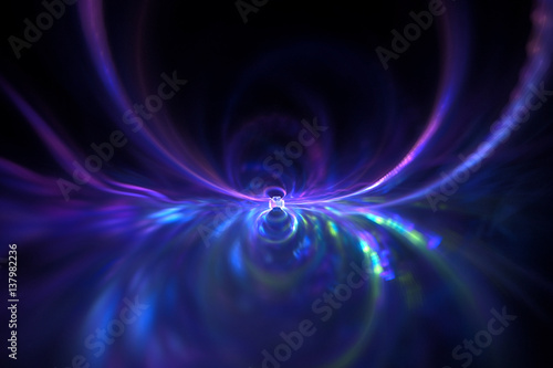 3D rendering abstract fractal light background