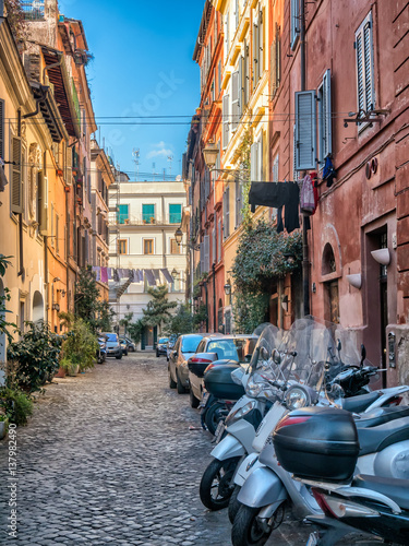 Laundry in Trastevere district of Rome.