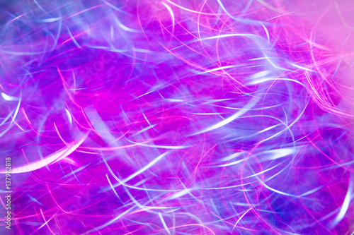 Blue and pink chaotic light lines.