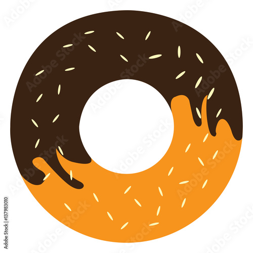 Isolated doughnut icon on a white background, Vector illustration