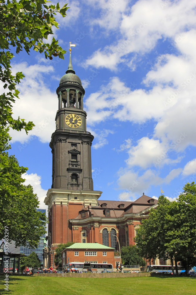 St. Michael's Church, Michl in the Hanseatic City Hamburg, Germany, Europe