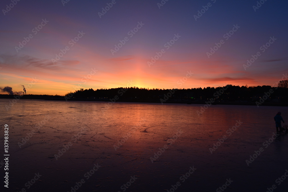 Naklejka premium Sunset