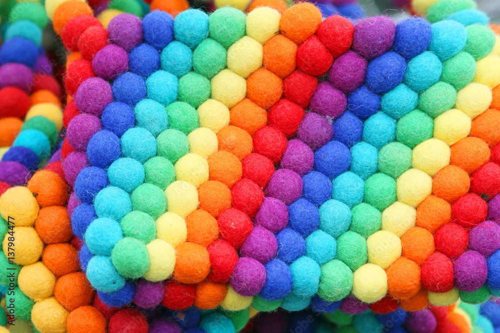 Textile colorful balls Textile colorful balls