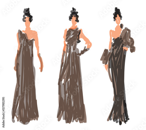      Sketch Fashion Women Models 
