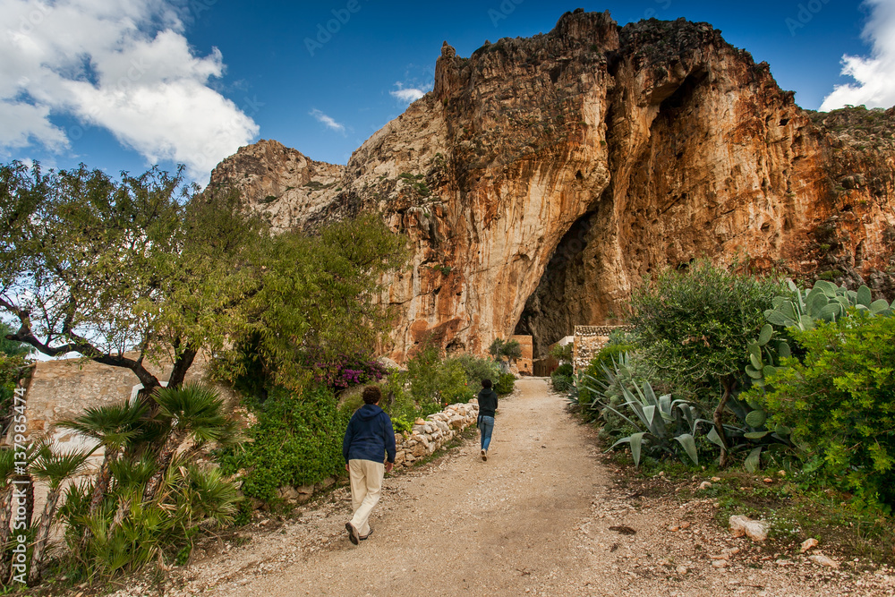Custonaci Trapani Sicily - Entrance to the Mangiapane caves